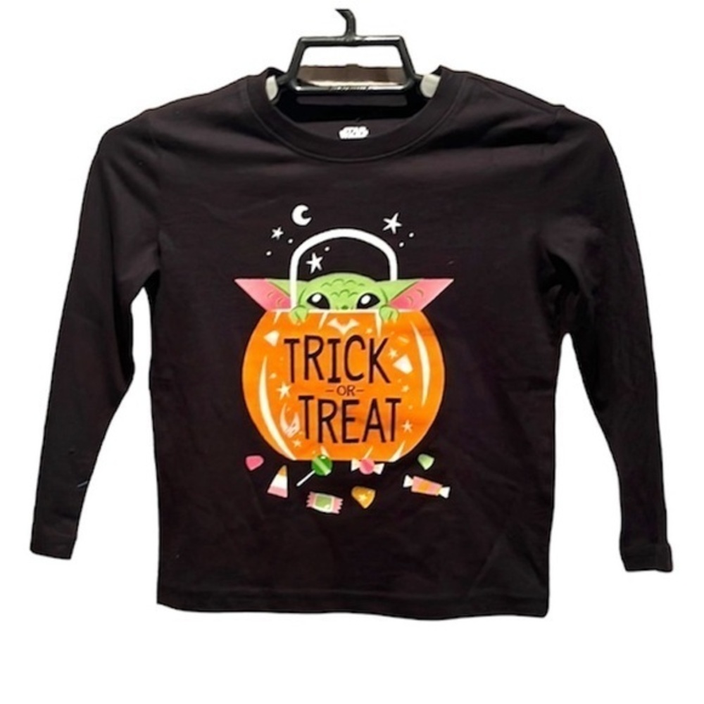 New Star Wars Baby Yoda Halloween Trick or Treat Long sleeve T Shirt Size 3T NWT